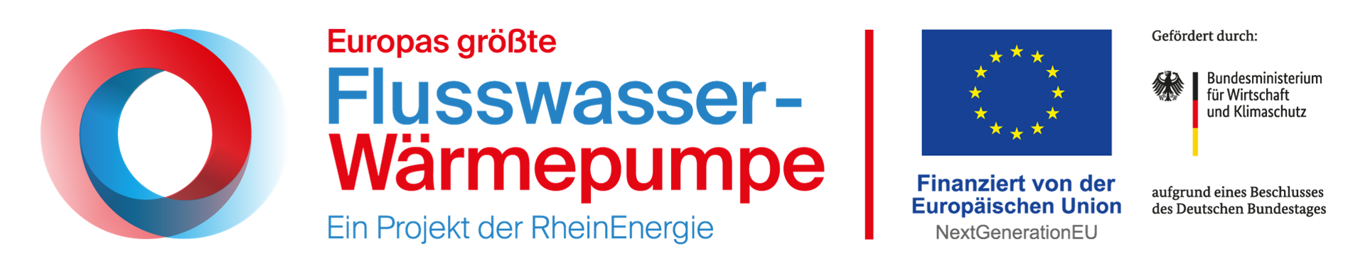 Förderlogo der Flusswasserwärmepumpe.