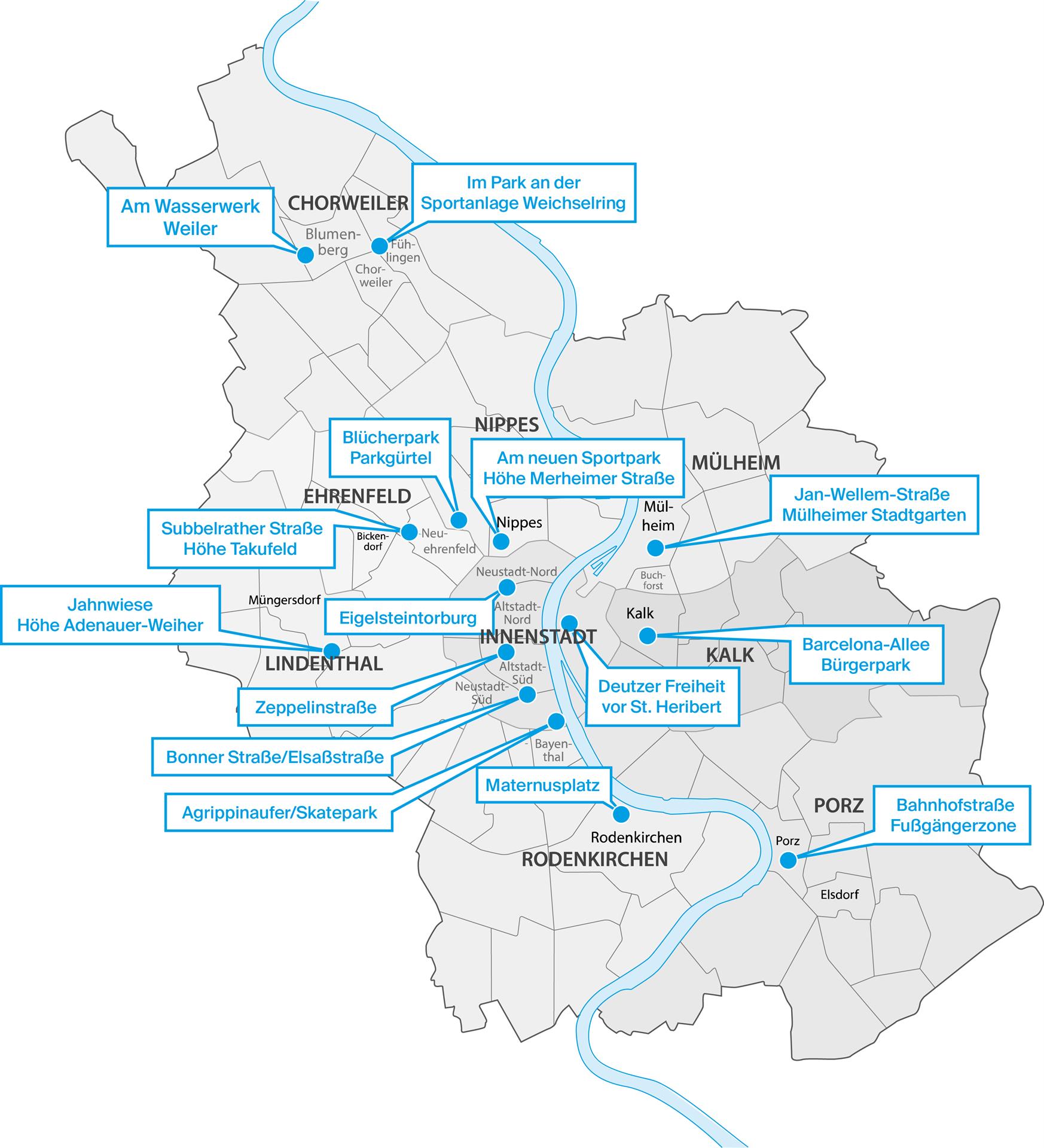 Karte Trinkwasserspender Köln
