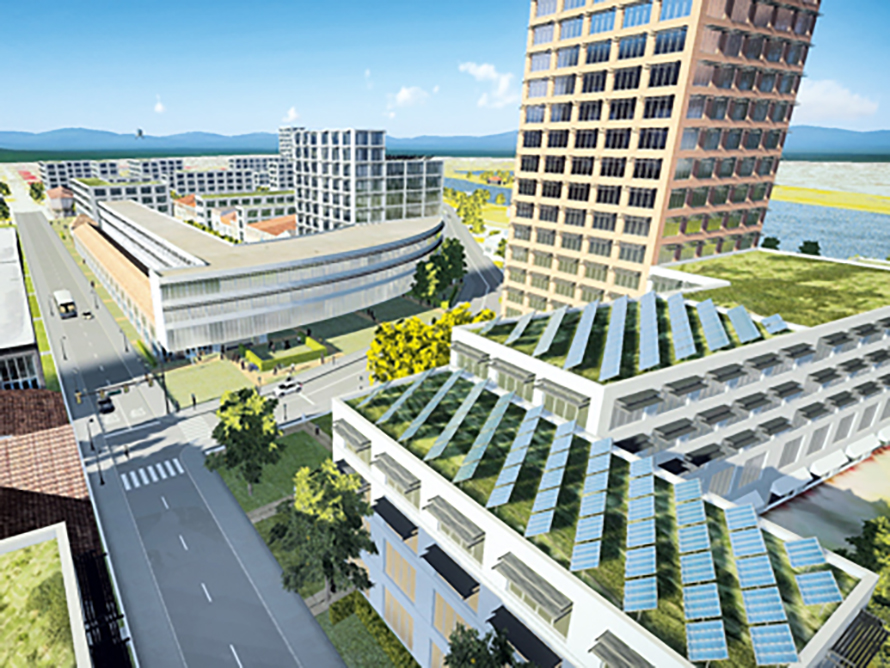 Ein Teil der benötigten Energie soll in Mülheim künftig vor Ort erzeugt werden – etwa mithilfe von Solaranlagen auf Dächern.